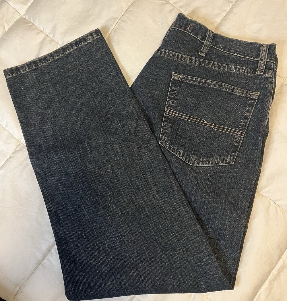 Bailey's PT Mens Relaxed Fit Straight Blue Denim Jeans Size 36 X 30
